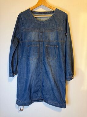 Philipp plein Casual Denim Shift Dress in Medium Blue